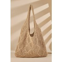 Khaki Cotton Crochet Tote | Cupshe UK