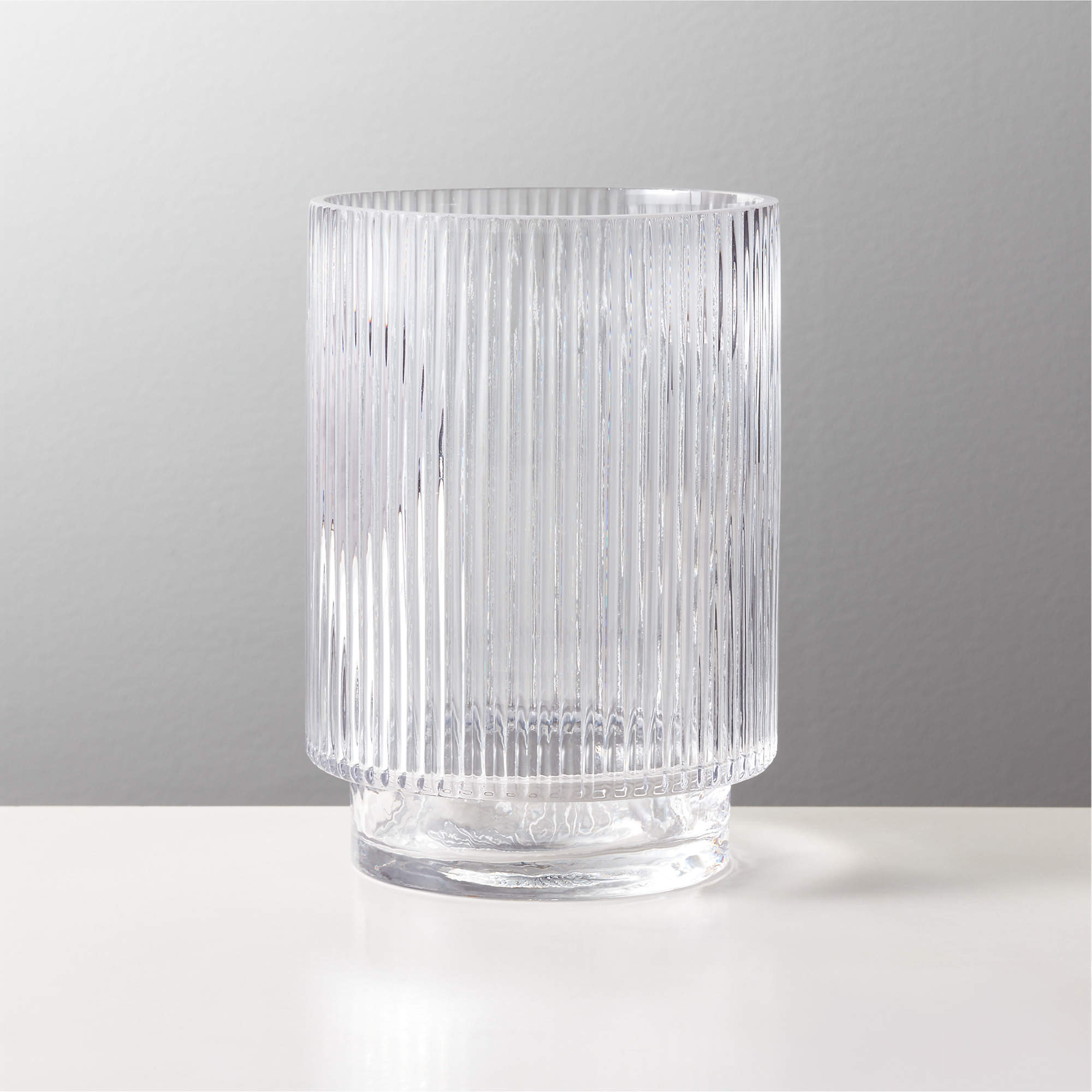 Dina Fluted Glass Vase + Reviews | CB2 | CB2