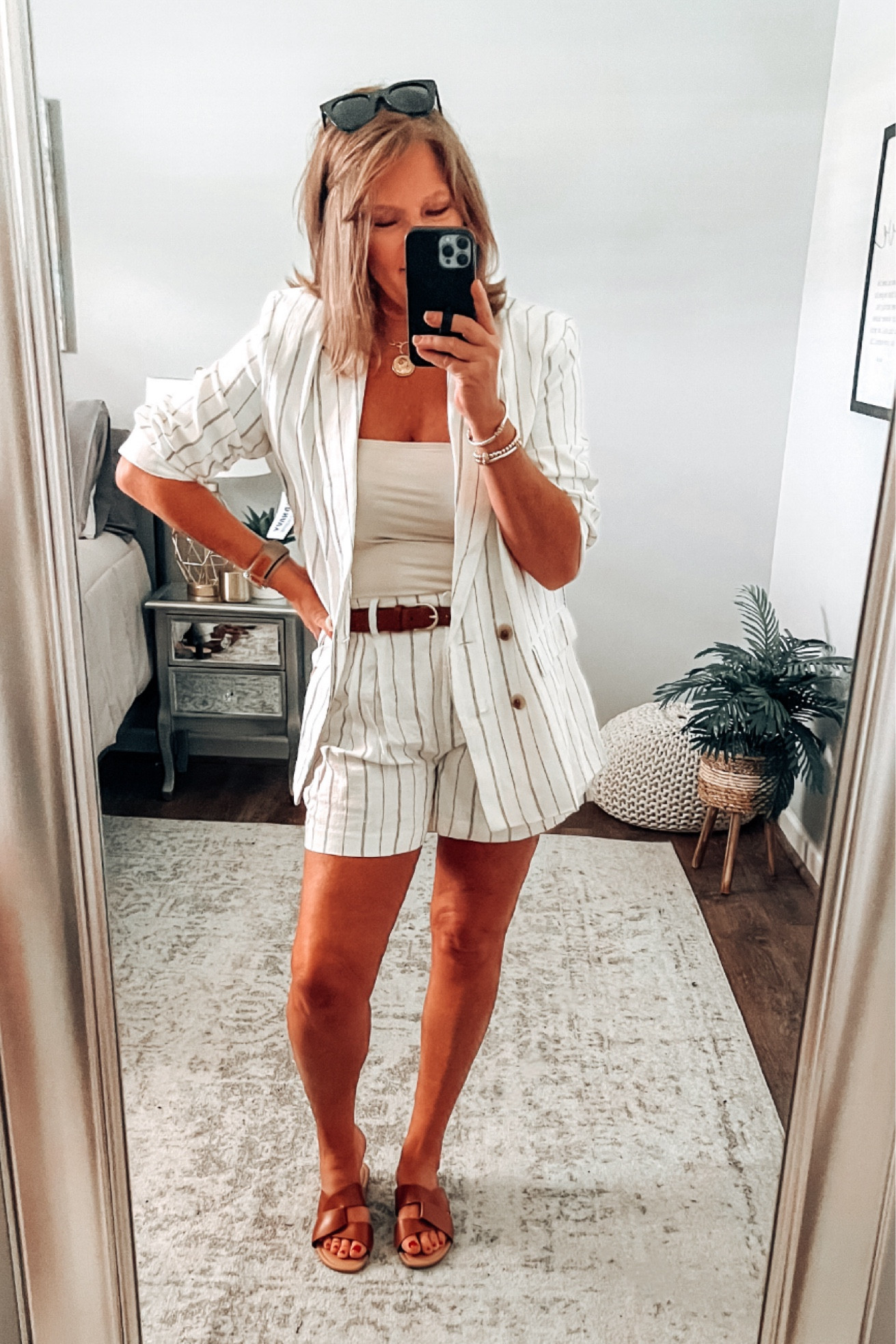 These new Old Navy finds are soooo cute!! Loving these linen shorts with the blazer. All items fits tts, Best Sellers. 

Old navy outfit, linen shorts, blazer, sandals, summer outfit, date night outfit, affordable fashion, fashion over 40

#LTKFindsUnder50 #LTKOver40 #LTKStyleTip