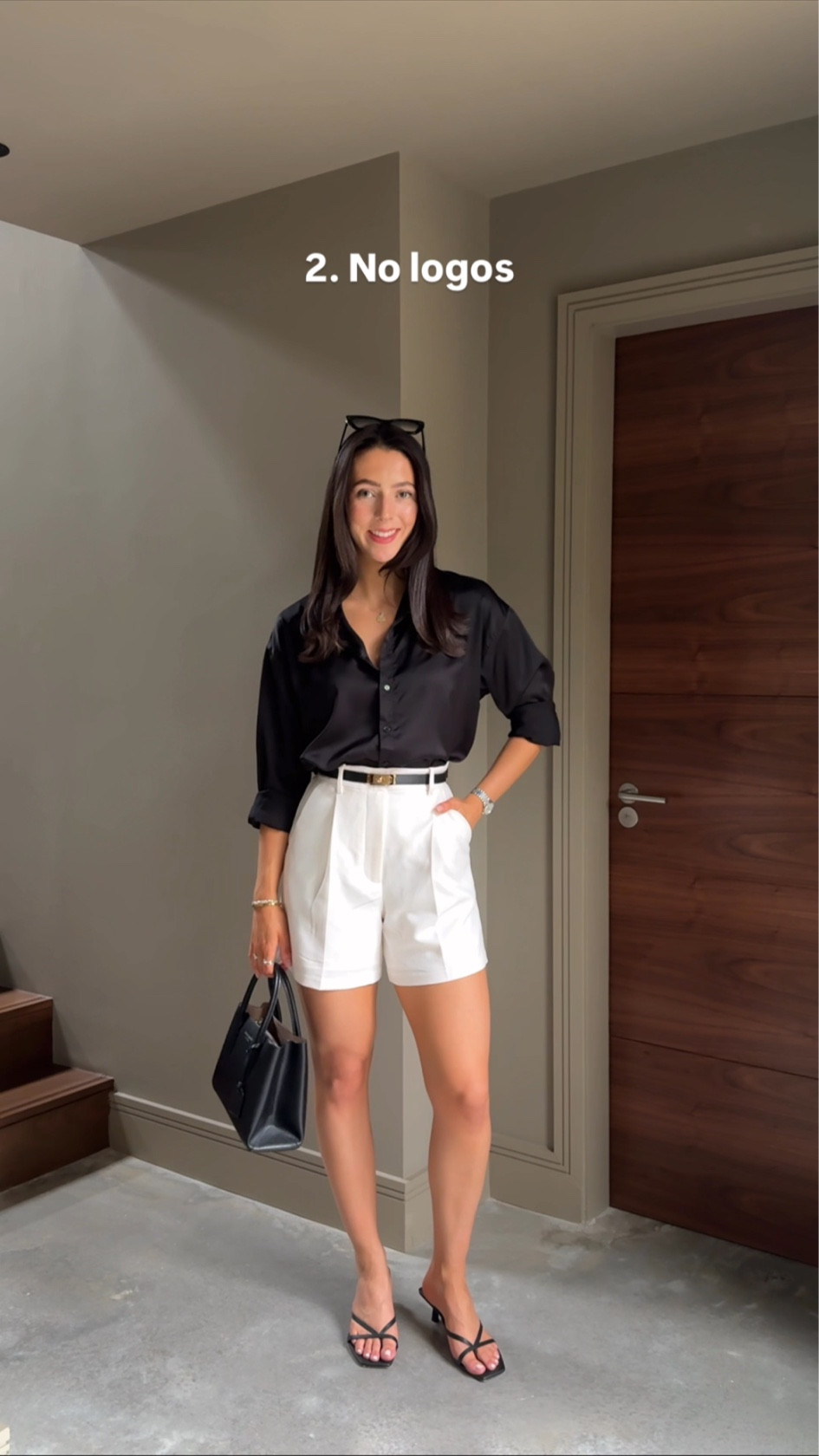 Black satin shirt, white tailored shorts, summer outfit, summer workwear, heatwave outfits, work bag, Kate Spade, Abercrombie & Fitch

Shirt is old Missguided 

#LTKeurope #LTKsummer #LTKworkwear
