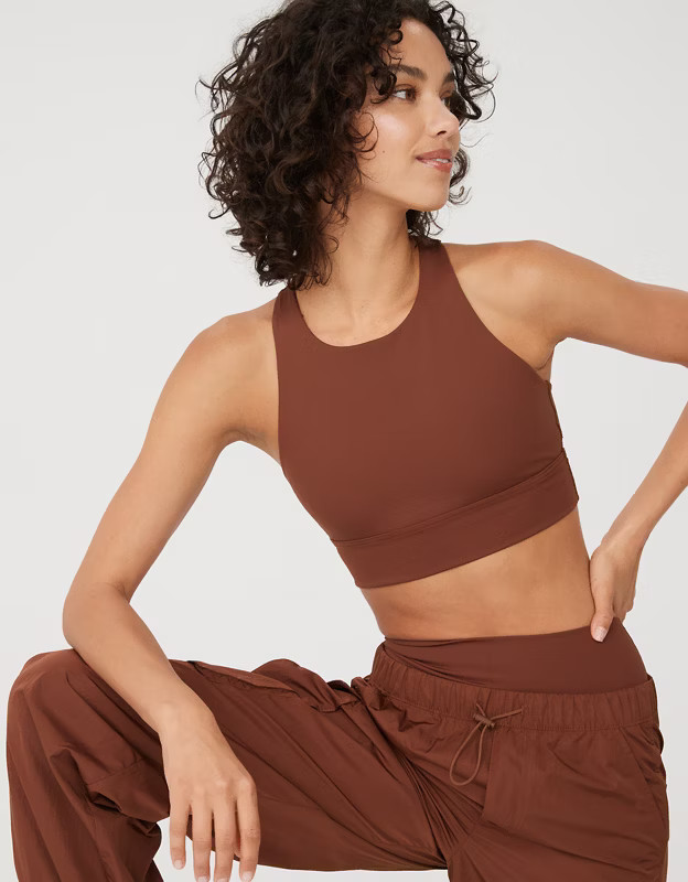 OFFLINE By Aerie Goals High Neck Sports Bra | Aerie