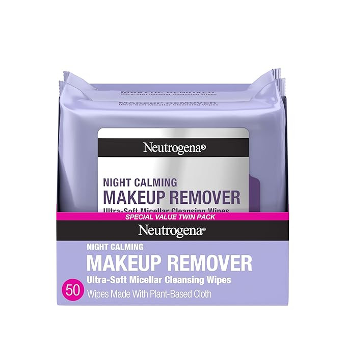 Neutrogena Night Calming Makeup Remover Face Wipes, Nighttime Cleansing Towelettes Remove Sweat, ... | Amazon (US)