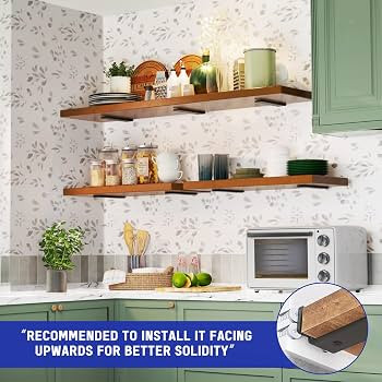 Goovilla Shelf Bracket, Heavy Duty Floating Shelf Brackets 6 inch Long, 6 Pack Brackets for Shelv... | Amazon (US)