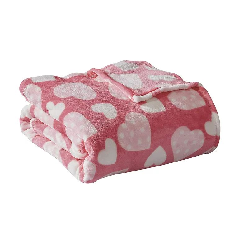 Décor&More Love Collection Heart Ultra Plush Throw Blanket (50" x 60") - Polka Dot Hearts - Walm... | Walmart (US)