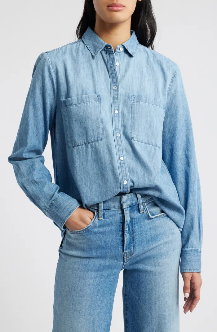 Caslon® Chambray Button-Up Shirt | Nordstrom | Nordstrom