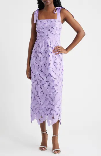 Lucy Paris Dewi Cutout Tie Strap Midi Dress | Nordstrom | Nordstrom