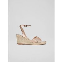 Santana Rose Gold Metallic Rope Wedges, Gold | L.K. Bennett (UK)