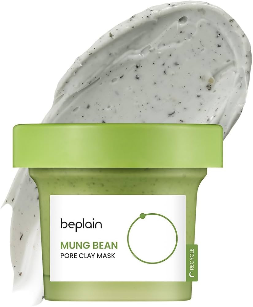beplain Mung Bean Pore Clay mask (4.05 fl oz, 120ml) | Wash off mask for Blackhead & Whitehead ca... | Amazon (US)
