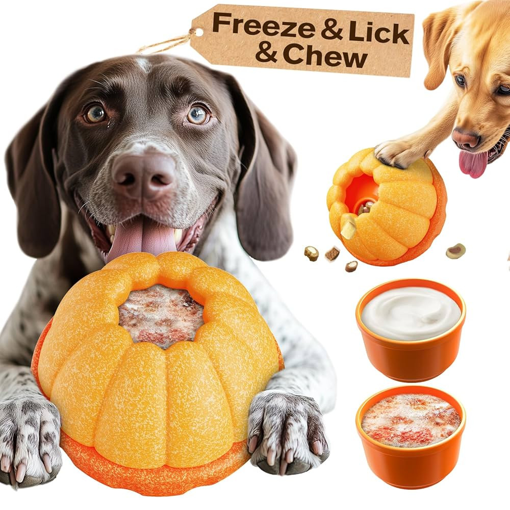 KADTC FrostLick Frozen Lick Treat Tray Toys Kibble Dispensing Dog Toy Durable Chew Ball for Dogs ... | Amazon (US)