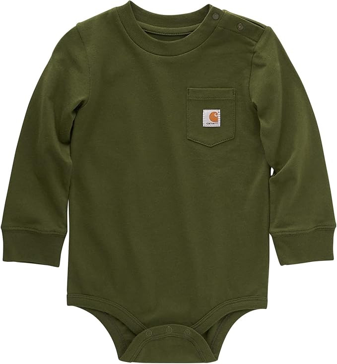 Carhartt Unisex Baby Long-Sleeve Pocket Bodysuit | Amazon (US)