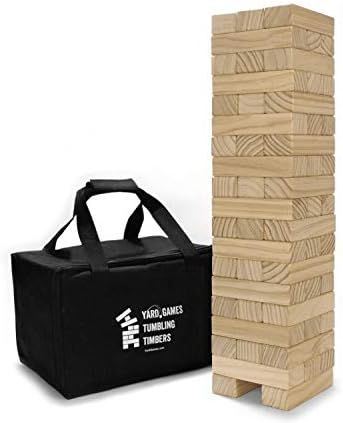 Yard Games Large Tumbling Timbers with Carrying Case | Starts at 2-Feet Tall and Builds to Over 4... | Amazon (US)