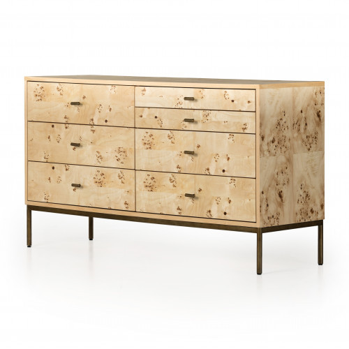 Four Hands Mitzie 7 Drawer Dresser Mappa Burl | Gracious Style