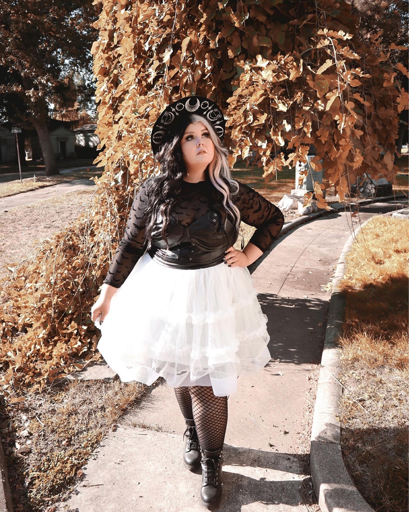 It’s bats! 🦇 Another one of my favorite outfits this season. Dress and top are from @sheincurve and i’ll link them and everything else of course in stories, story highlights and LTK. I got a 4X/20 in both! Hat is @spirithalloween, tights are @snagtights & boots are @walmartfashion ! I’m obsessed. 🦇🖤

📸- @ahoyalina 

#itsfreakinbats #altfashion #spookyseason #spookyfashion #altgirl #gothgirl #halloween #halloweenfashion #alternativecurves #sheincurve #sheingals #spirithalloween #snagtights #walmartfashion #walmartfinds

#LTKcurves #LTKstyletip #LTKHalloween