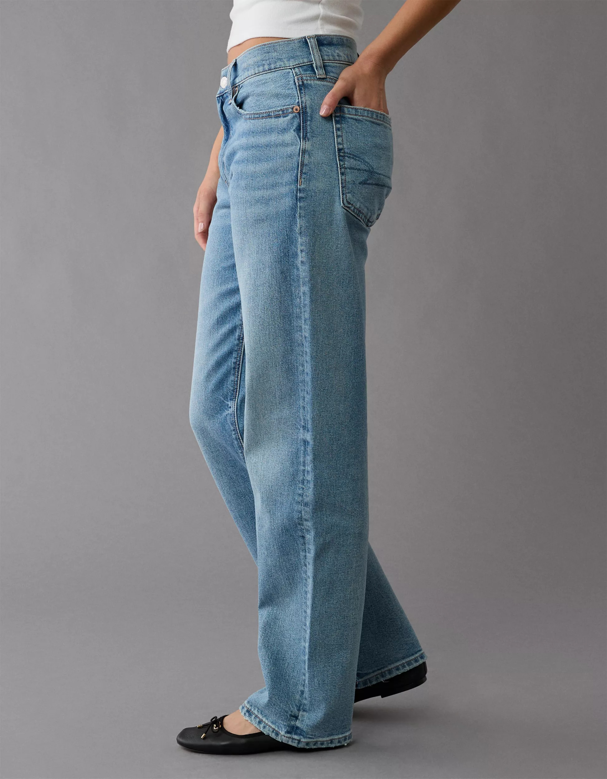 AE Strigid Low-Rise Baggy Straight Jean | American Eagle Outfitters (US & CA)