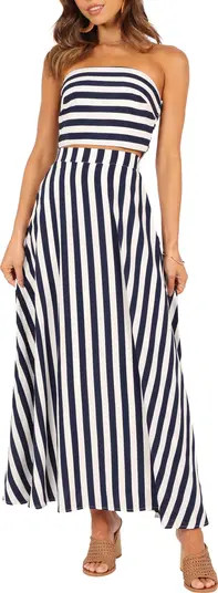 Elijah Stripe Tube Top & Maxi Skirt Set | Nordstrom
