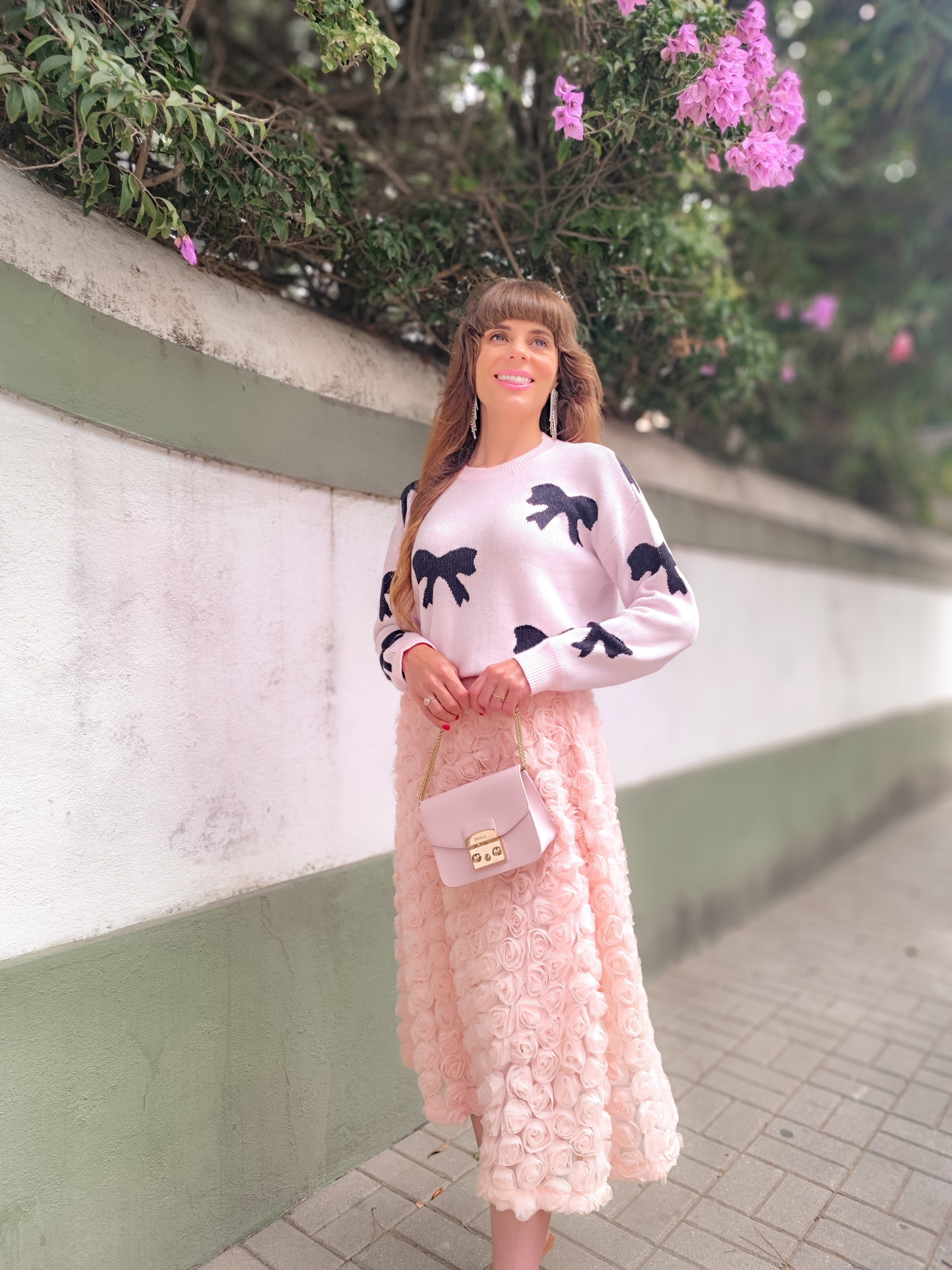 Chicwish bowknot print sweater 3D rose midi skirtFurla bagFurla MetrópolisPrefall outfitsGirly outfits Dainty earrings Silver earringsZara slingbacks 

#LTKFindsUnder50 #LTKStyleTip #LTKSeasonal