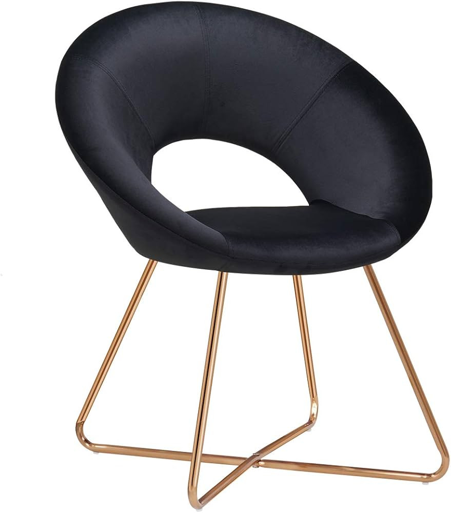 Duhome Modern Accent Velvet Chairs Dining Chairs Single Sofa Comfy Upholstered Arm Chair Living Room | Amazon (US)