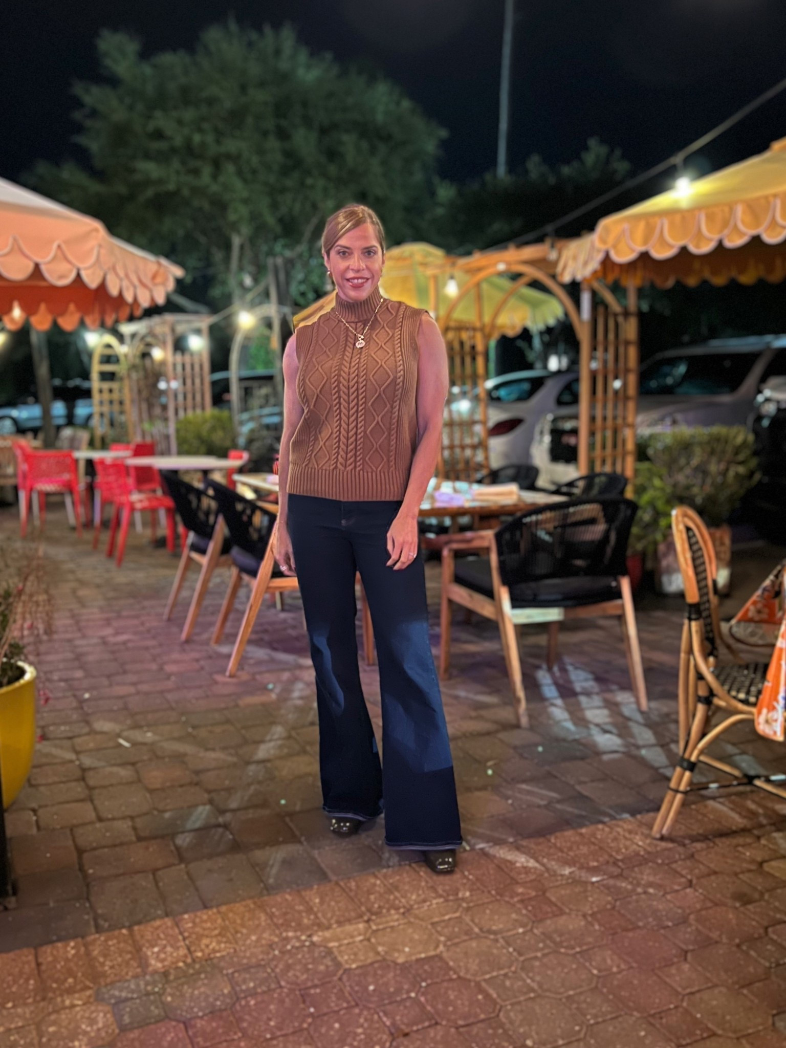 Channeling cozy-chic vibes ✨ A sleeveless knit and flared pants kind of night — because who says fall fashion can’t have a little retro flair? 🍂💫

#FallFashion #OOTN #StyleInspo #ChicAndCozy #RetroVibes #FallStyle #FashionDiaries #TrendyLooks #StreetStyleInspo #StyleGoals #EffortlessStyle #InstaFashion #Fashionista #FallOutfit #WhatIWore #FlarePants #SweaterWeather #ModernClassic

#LTKSeasonal #LTKHoliday #LTKGiftGuide