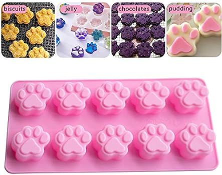 AITINIA 2021 Newest Silicone Molds, Cute Paw and Bone Dog Treat Molds Non-stick Natural Food Grad... | Amazon (US)