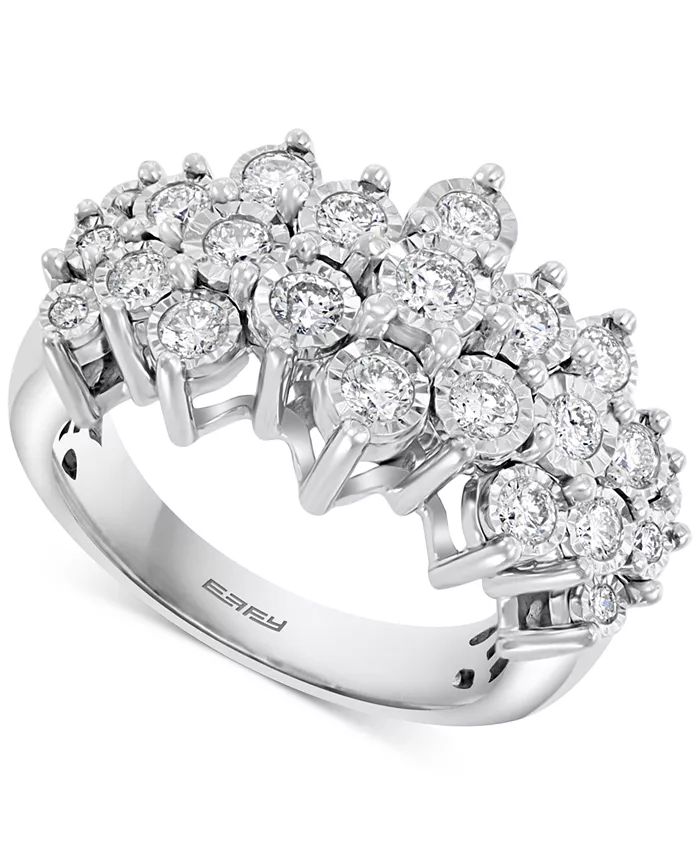 EFFY® Diamond Cluster Ring (1 ct. t.w.) in 14k White Gold or 14k Yellow & White Gold | Macys (US)