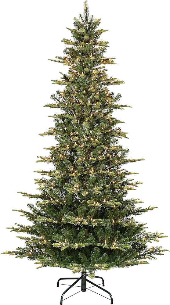 Puleo International 6.5 Foot Pre-Lit Aspen Fir Artificial Christmas Tree with 500 UL Listed Clear... | Amazon (US)