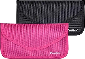 Signal Blocking Bag, 2 Pack RFID Faraday Bag Shield Pouch Cage Box Wallet Case for Cell Phone and... | Amazon (US)