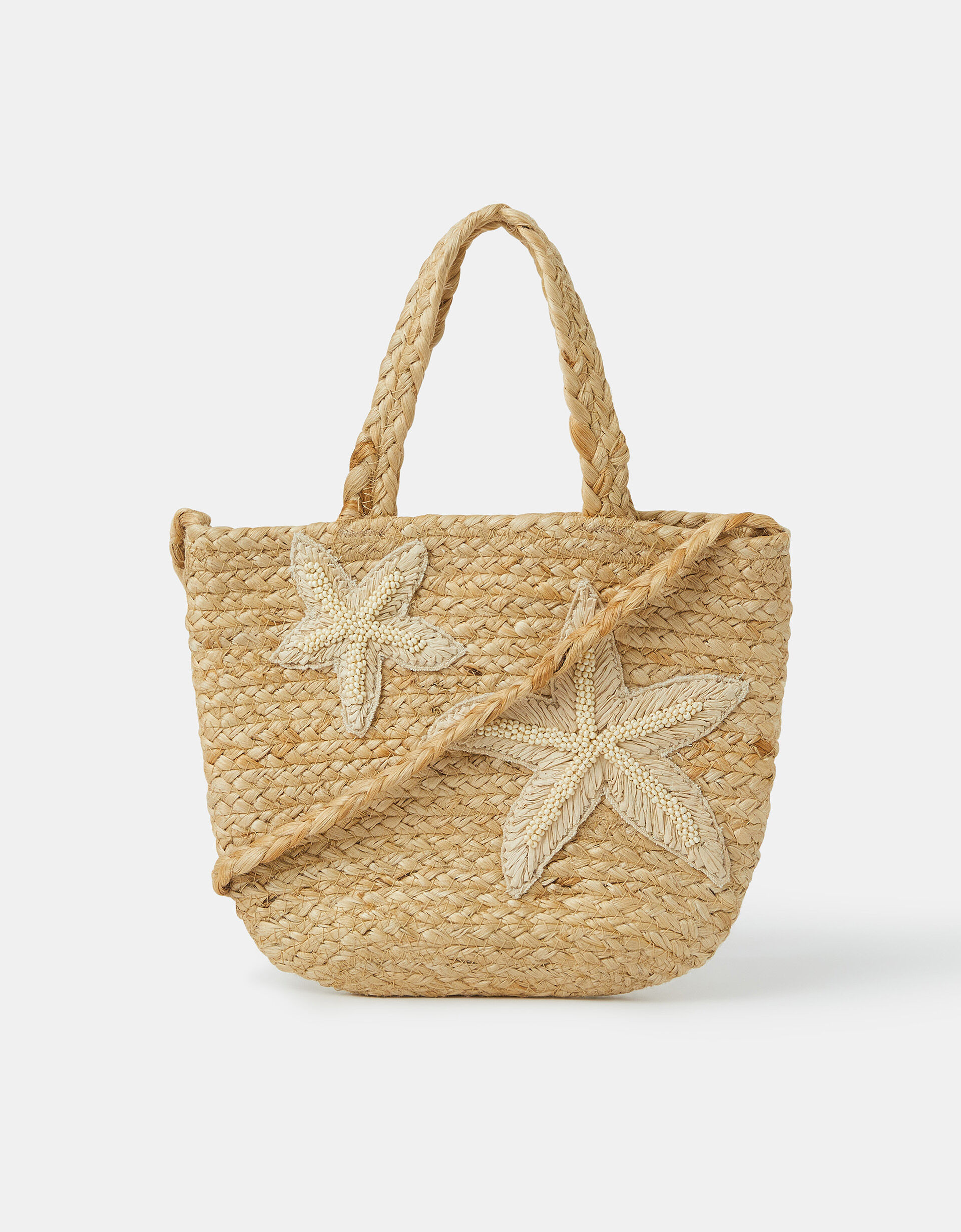 Embroidered Starfish Jute Tote Bag | Accessorize (Global)