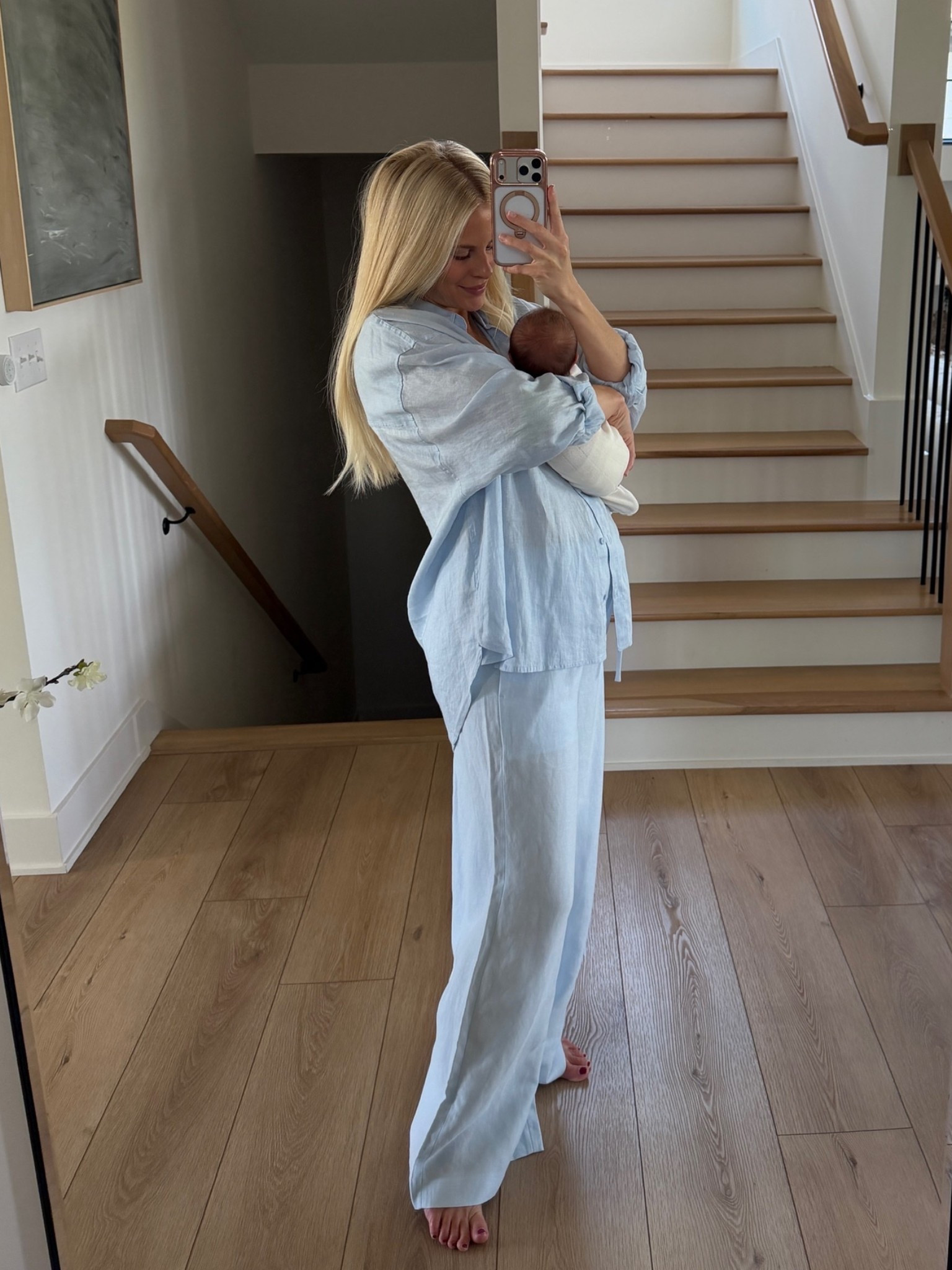 SIZE: medium in top and pants (sized up in both for pregnancy &postpartum)! Color midday blue #kathleenpost

Casual chic, bump friendly, maternity look, MDW outfit, summer outfit, spring transition look, summer matching sets, linen set, postpartum outfit 

#LTKBump #LTKmomlife #LTKSeasonal #LTKootd