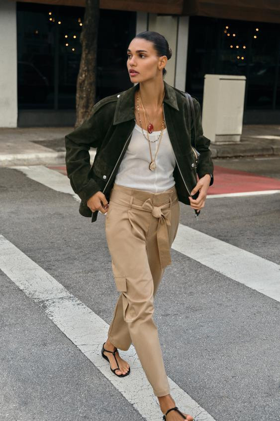 PAPERBAG CARGO POCKET PANTS | Zara US