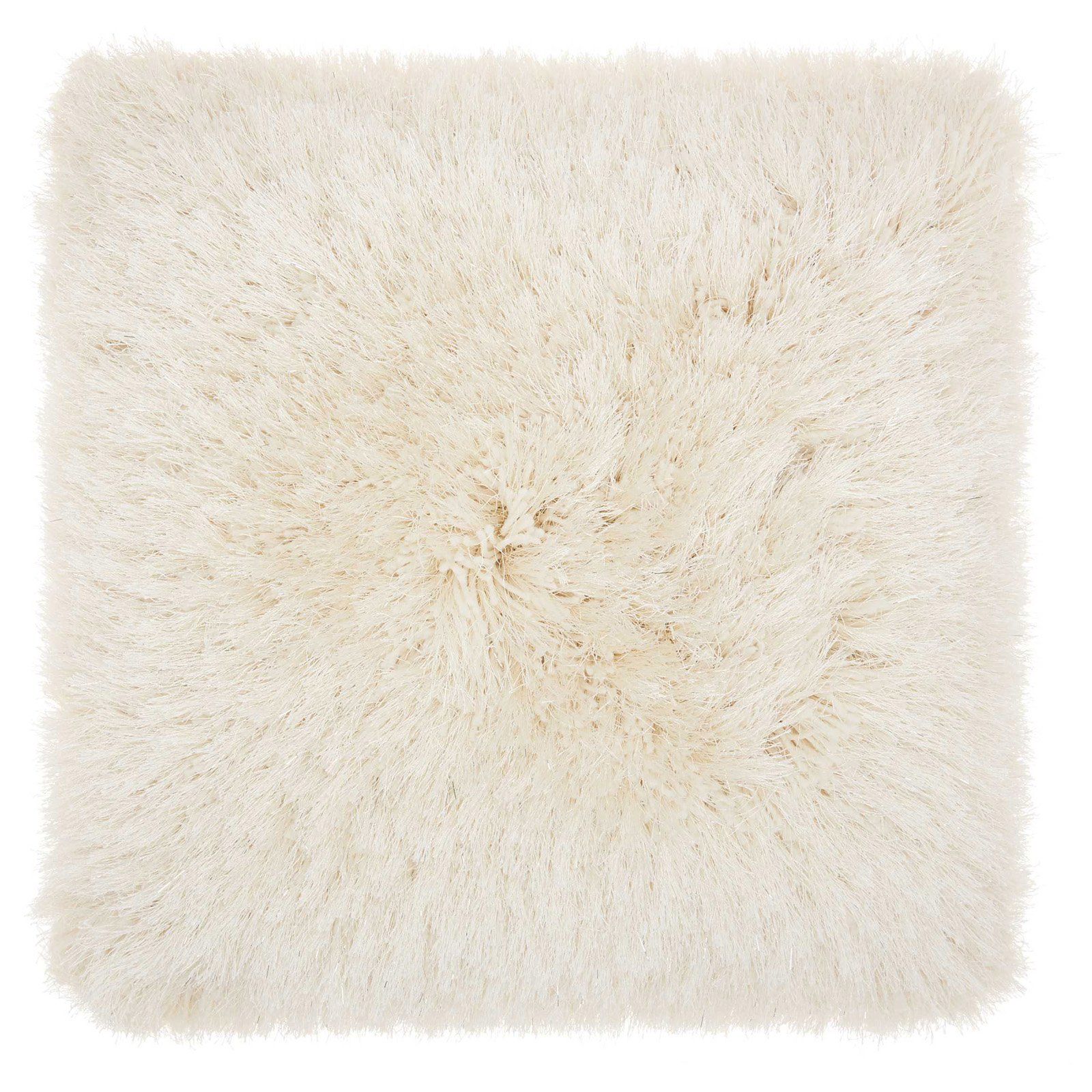 Nourison Yarn Shimmer Shag Decorative Throw Pillow, 20" x 20", Cream | Walmart (US)