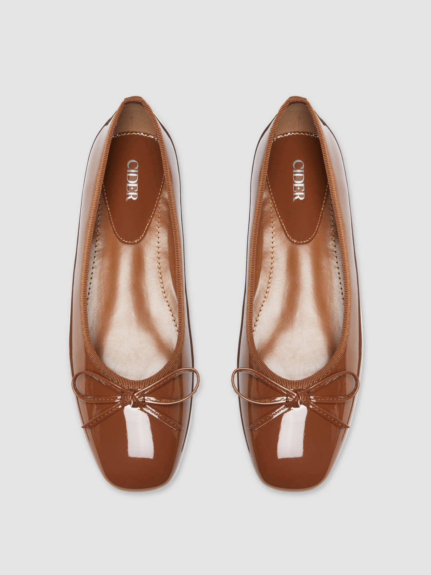 Bowknot Decor Square Toe Ballet Mary Jane Flats... | Cider