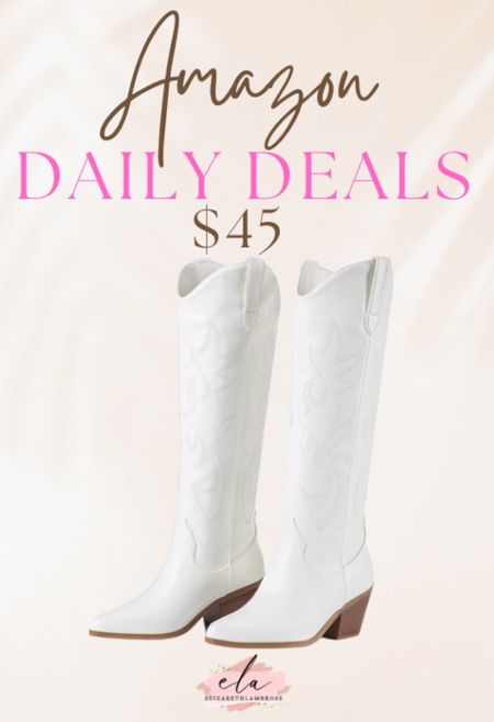 i’m still loving these white boots! they are so cute and timeless! 
on sale for $45!

#amazon #boots #cowboy #shoes #cowboyboots #western #deal #dailydeal 

#LTKFind #LTKsalealert #LTKshoecrush