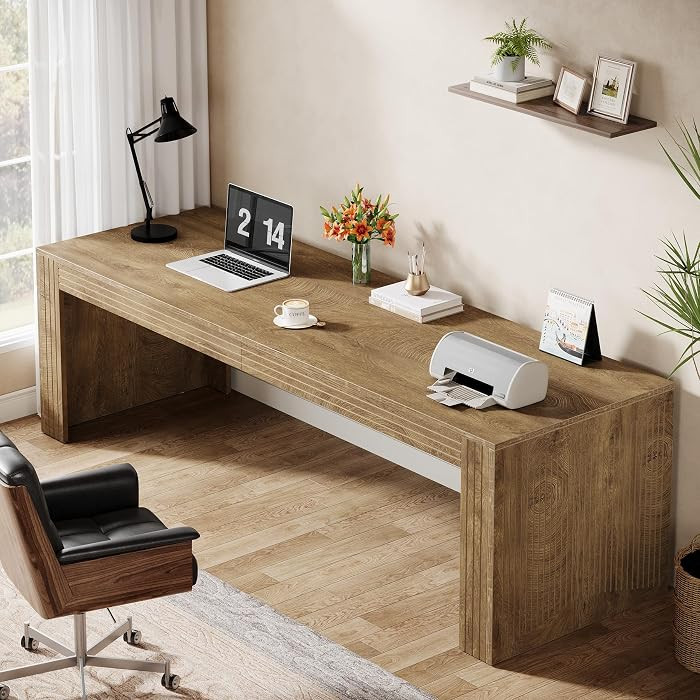 Tribesigns 79-Inch Extra Long Desk, Two Person Double Desk for Home Office, Wooden Long Computer ... | Amazon (US)