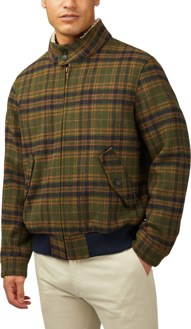 Ben Sherman Harrington Check Wool Blend Jacket | Nordstrom | Nordstrom
