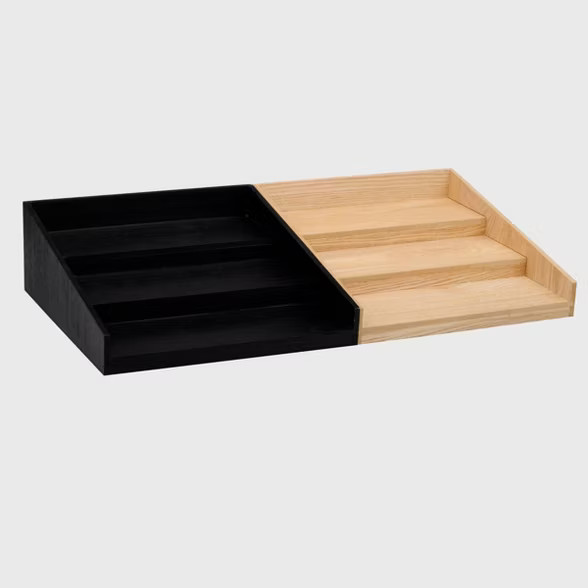 2ct Step Down Risers Black/Wood- Bullseye's Playground™ | Target