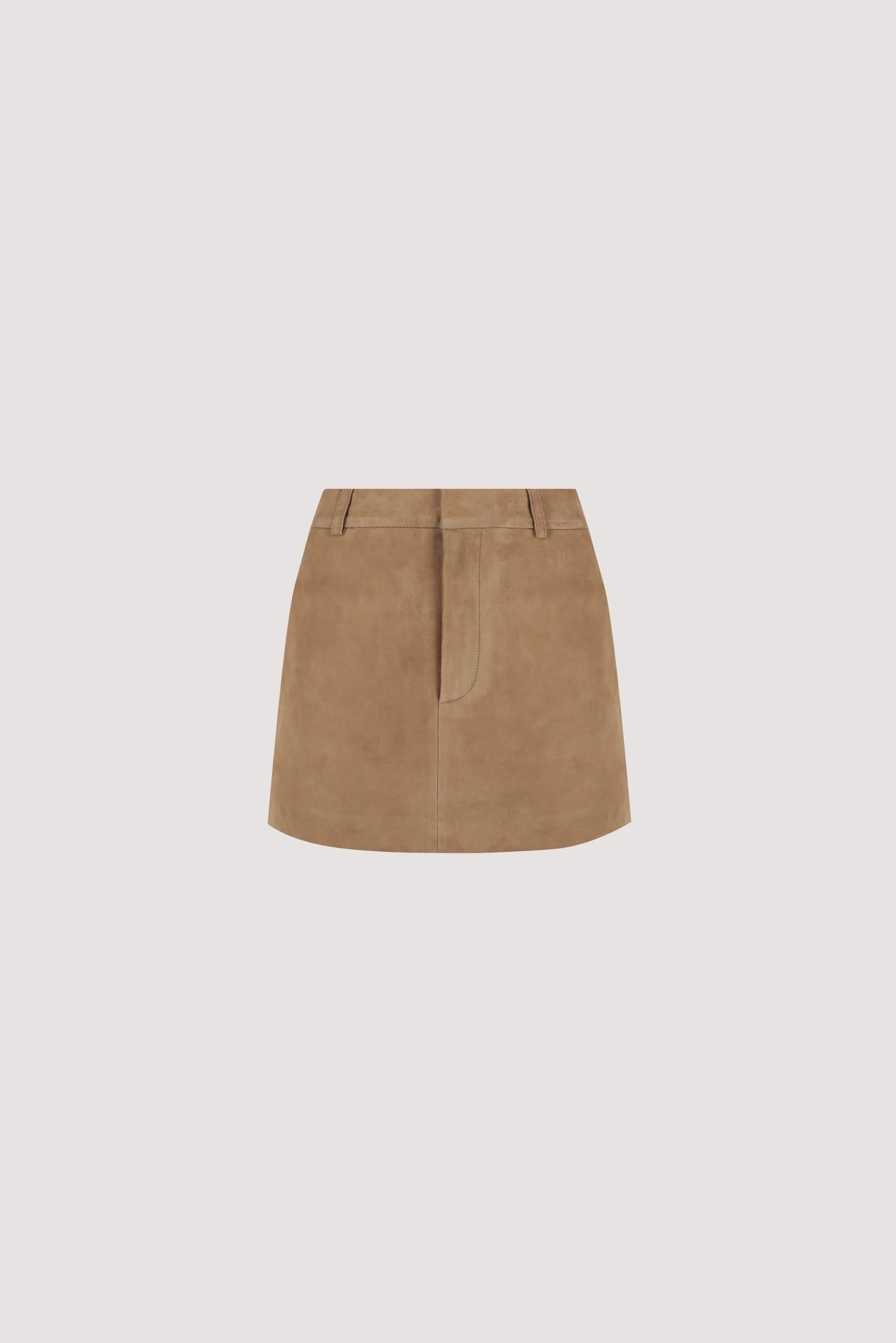 ESTELLE CHESTNUT SUEDE MINI SKIRT | DISSH