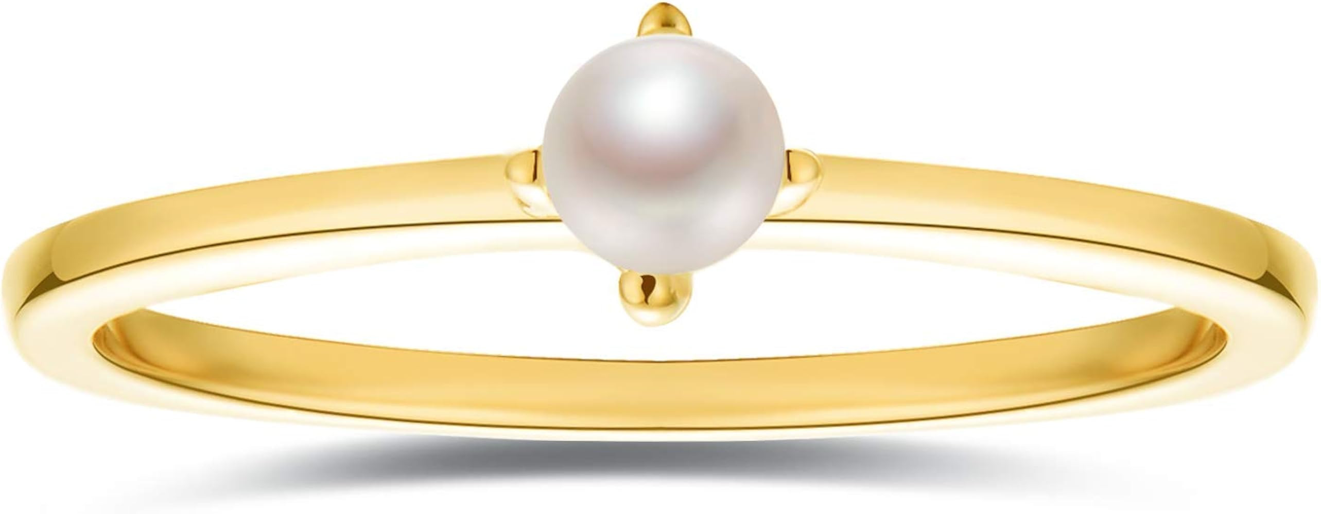 BLOSSOM & HUE 18K Gold Vermeil Tiny Pearl Ring | Amazon (US)