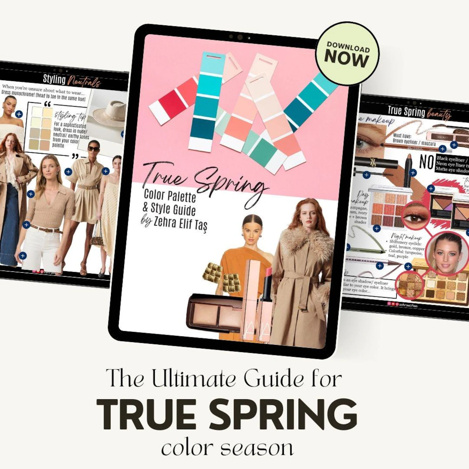 TRUE SPRING COLOR, Makeup Palette & Style Guide by Personal Stylist True (warm) Spring Seasonal C... | Etsy (US)