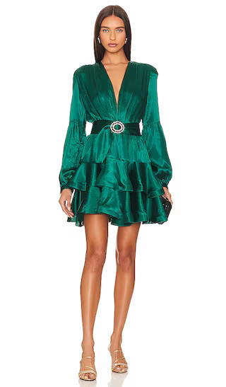 x REVOLVE Bedouin Mini Dress in Emerald | Long Sleeve Fall Dress With Sleeves Dark Green Dress | Revolve Clothing (Global)
