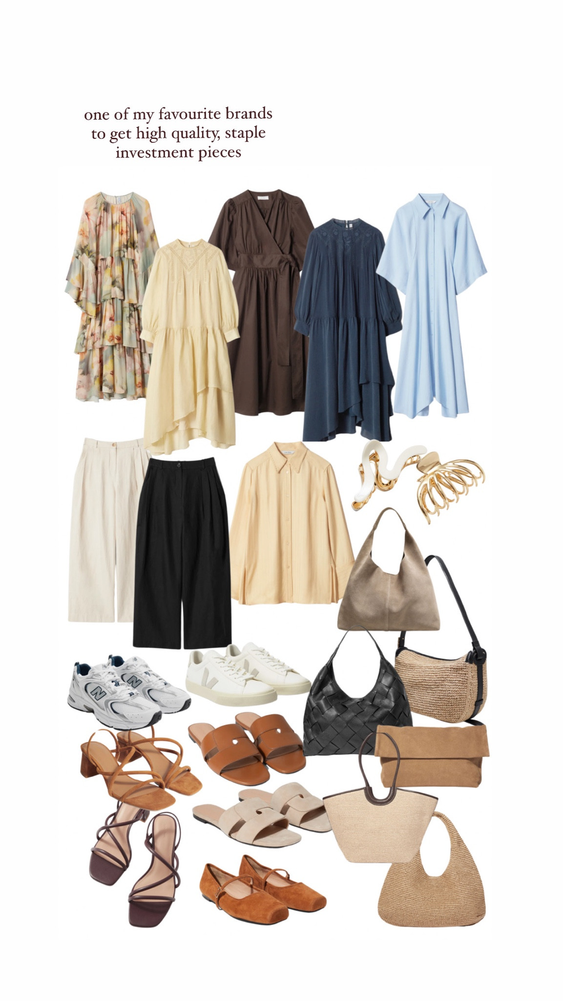 & other stories, and other stories, bank holiday sale, 20% off, modest maxi dresses, summer dress, spring dress, floral printed maxi dress, wide leg linen trousers, straw bag, suede bag, new balance, veja, strappy sabdals, block herl sandals, clutch bag, ballet flats, claw clip, french claw clip

#LTKSeasonal #LTKfindsunder50 #LTKeurope