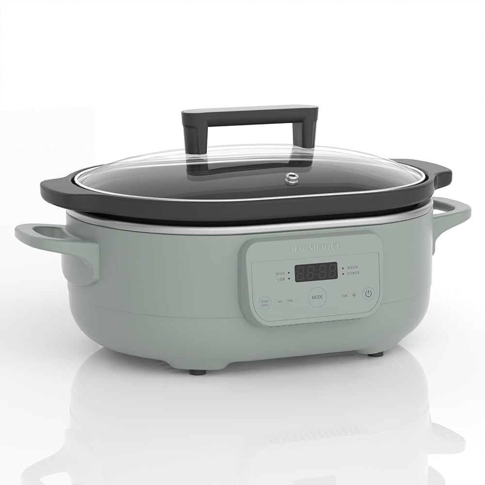 MAGNIFIQUE 6 Quart Programmable Slow Cooker Removable Healthy Nonstick Pot - Small Kitchen Applia... | Amazon (US)
