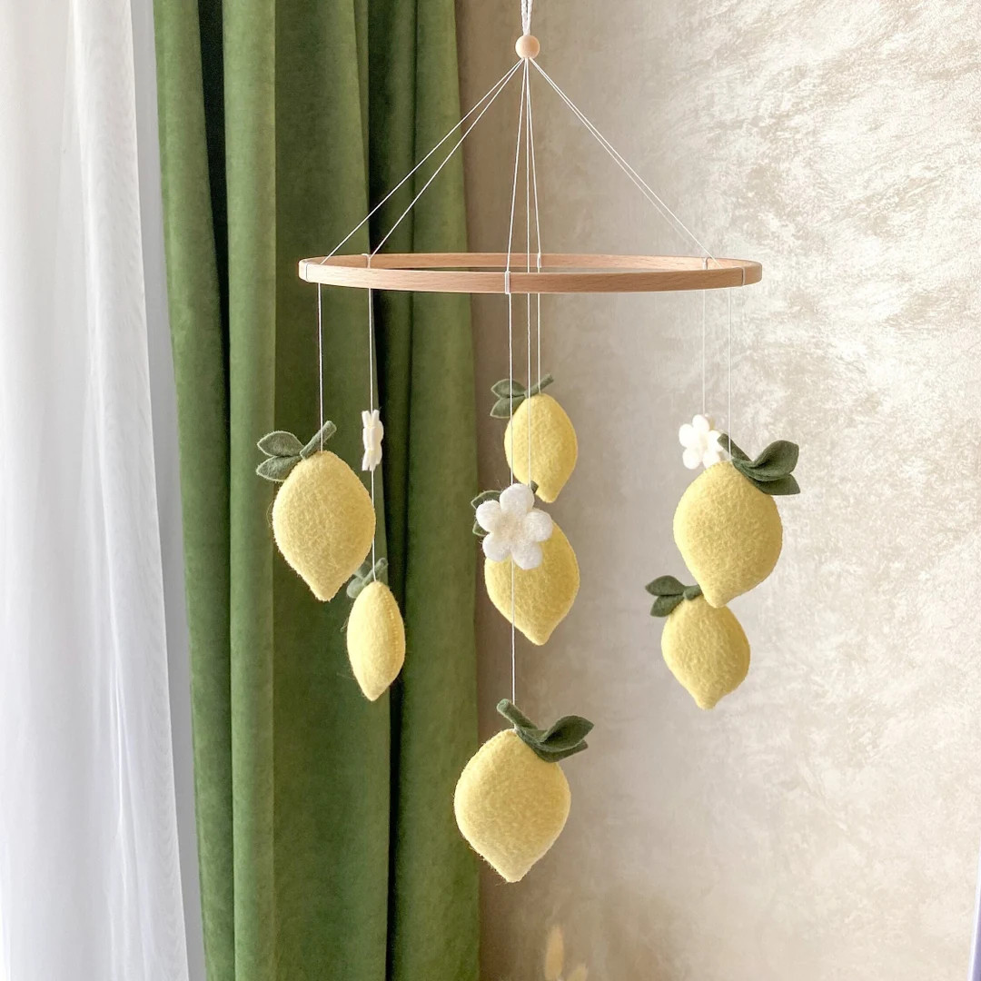 Lemon Baby Mobile for Nursery, Felt Fruit Mobile | Etsy (US)