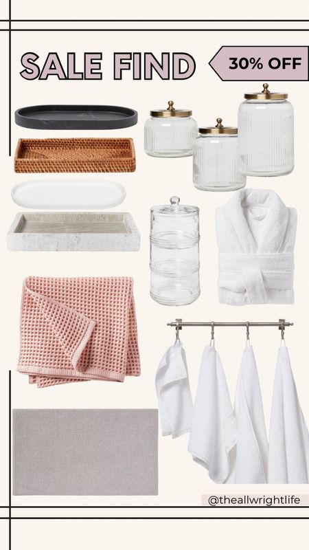 A great sale on some of my favorite bath items, including the plush spa robe Justin wears, the memory foam bath mats (that do NOT flatten with time), our antomicrobial hand and oversized bath towels, and my all time favorite bath tray that I have in the primary bath, the laundry room, and the kitchen!

#LTKhome #LTKsalealert