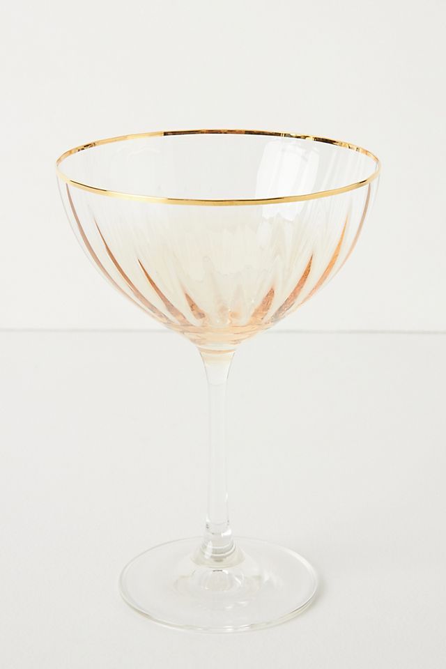 Waterfall Coupe Glasses, Set of 4 | Anthropologie (US)