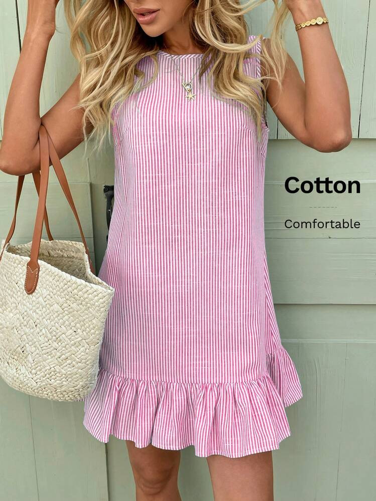 Pink And White Ruffle | SHEIN