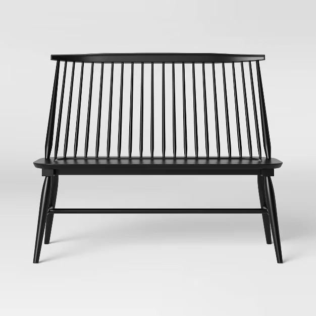 Harwich High Back Windsor Bench Black - Threshold™ | Target