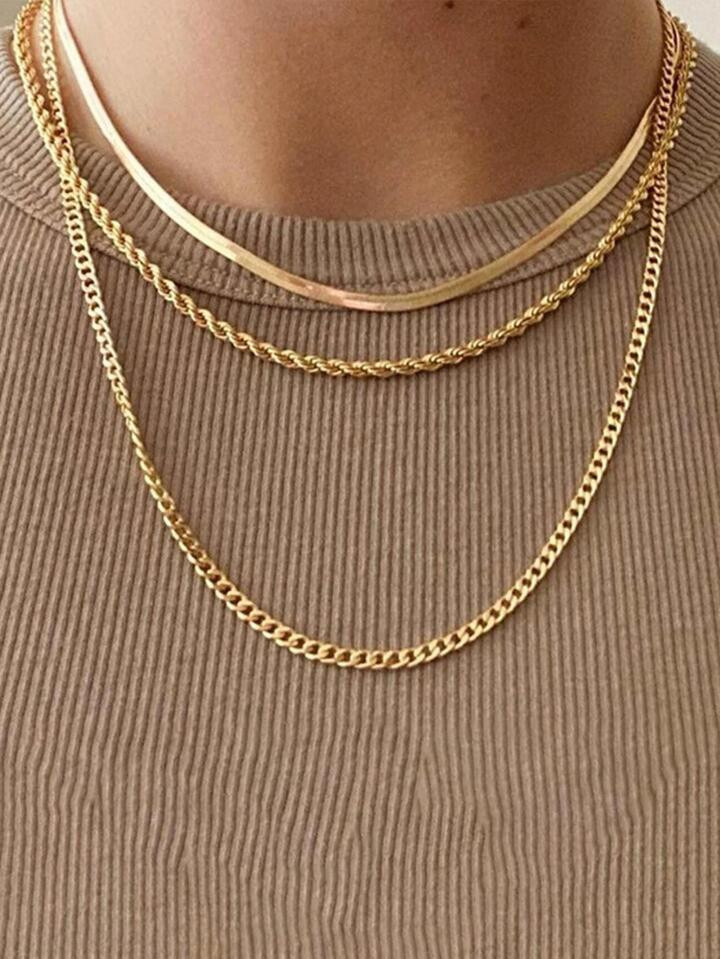 Minimalist Layered Chain Necklace | SHEIN
