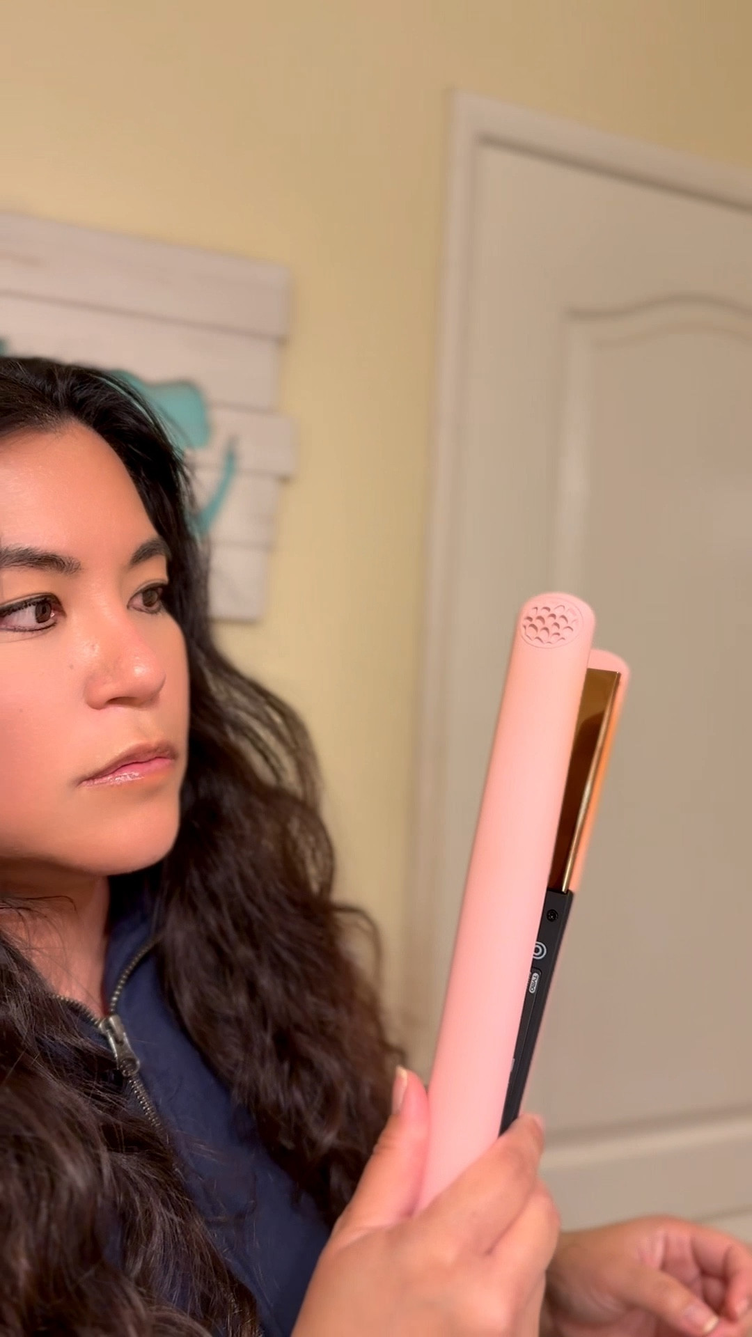 Trying out this heat protecting spray from Aussie.  I love the smell.  I did notice it kinda made it harder for the flat iron to go over my hair.  Other than that, it was great!

The flat iron/curling iron I use is now my favorite!  I actually bought for my 14 year old daughter but I use it too and I guess I should just buy myself one at this point.  

Don’t mind my kiddos talking in the background 😅.

#LTKgrwm #LTKdayinmylife #LTKBeauty