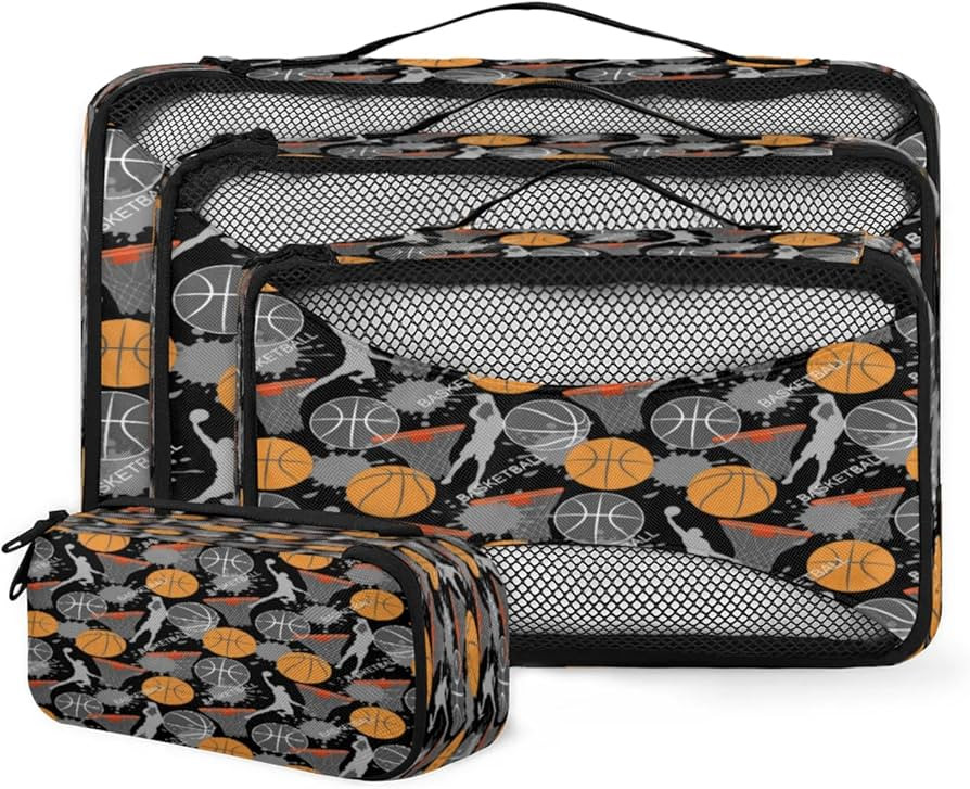 Basketball Player Packing Cubes for Travel, Luggage Packing Organizers, Basketball Sport Travel A... | Amazon (US)