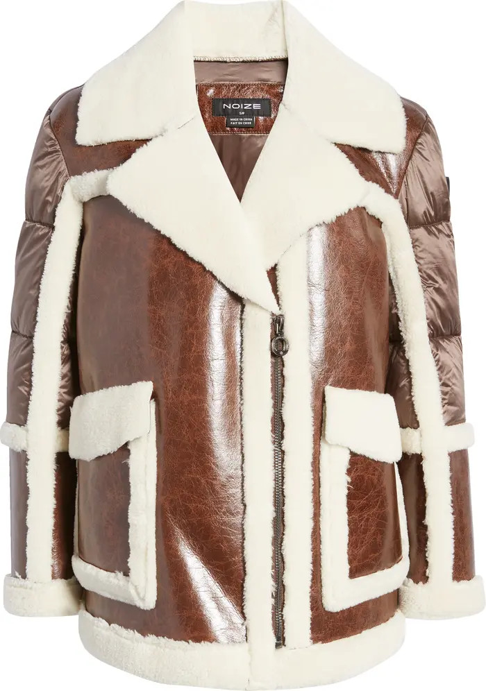 Raelynn Mixed Media Faux Fur Jacket | Nordstrom